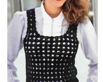 CROCHET Vest PATTERN, Beautiful Mesh Top, Pullover Sweater Pattern, Crochet Mesh Top Pattern, Crochet Jumper Pattern, Digital Download
