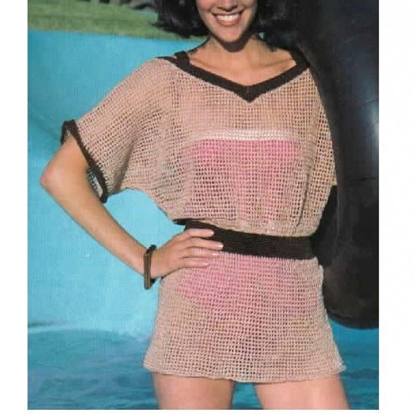 Summer Tunic or Beach Cover, Crochet Pattern for Women, girls, Dress, Sweater, Pullover, Bohemian, Mesh Tunic Crochet Pattern, PDF Instant
