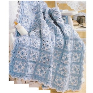 CROCHET Baby Boy Blanket PATTERN, Crochet Lap Blanket Pattern, Crochet Baby Blanket Pattern, Granny Square Blanket, pdf Digital Download