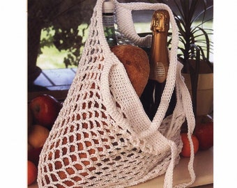Market Bag PATTERN CROCHET, Tote Bag Pattern Crochet, Shoulder Bag, Farmers Market Bag, Beachy Boho Bag, Crochet Produce Bag, pdf Download
