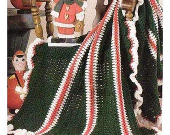 Schemi natalizi all'uncinetto facili per principianti, schema natalizio all'uncinetto per coperta afghana, schema natalizio all'uncinetto per coperta, PDF natalizio solo in inglese