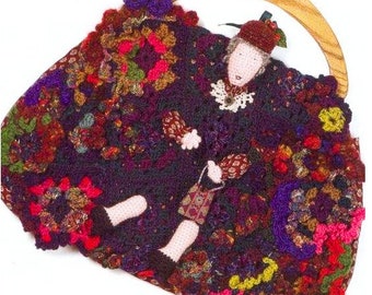 Patrón de bolso a crochet Grandma Square, patrón de bolso a crochet, bolso a crochet Grandma Square, patrón Grandma Square, descarga instantánea en pdf