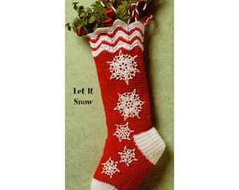 CROCHET Stocking PATTERN, Christmas Tree Stocking, Christmas Crochet Pattern, Holiday Mantle Decor, Crochet Gift Ideas, Farmhouse Stockings