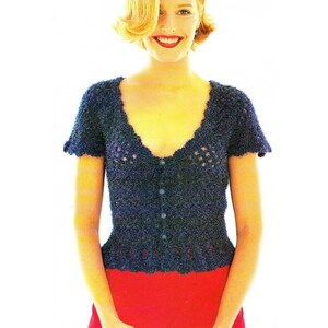 Sheer Crochet Top-Bust 38 to 42