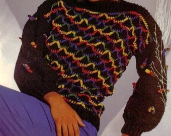 Mexicana Sweater Pattern, CROCHET Sweater PATTERN, Crochet Jumper, Mosaic Sweater, Mosaic Crochet Pattern, pdf Instant Download