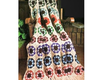 CROCHET Daisy Granny Square Blanket PATTERN, Daisy Blanket Pattern, Daisy Afghan, Crochet Blanket Pattern, Flower Blanket, pdf English Only