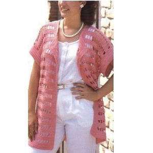 Crochet Vest PATTERN, Crochet Vest, DIY, Crochet cover up, Beach cover up pattern, Easy Summer Cover-up Beach Dress Vintage pdf English Only