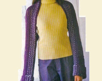 Crochet Shrug PATTERN - BEGINNER Crochet Pattern Shrug - Vintage Crochet Pattern PDF - Download simple