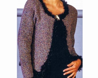 Crochet Cardigan Pattern pdf, Women's S (M-L-XL-XXL), Crochet Cardigan, Crochet Cardigan Pattern, Vintage Crochet Pattern