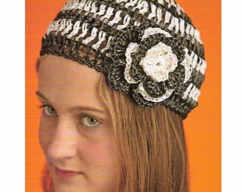 Raffia Häkelanleitung, Cloche häkeln Muster, Vintage Cloche Hat Muster, pdf, nur auf Englisch