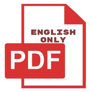 May include: Red PDF file icon with the text "ENGLISH ONLY" on a white background.