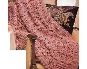Crochet Victorian Lace Afghan blanket instant download CROCHET PATTERN