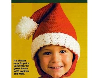 PATROON GEHAAKTE kerstmuts, patroon gehaakte kerstmuts, maak een superleuke en gemakkelijke muts, gehaakte kerstcadeaus, pdf Alleen Engels
