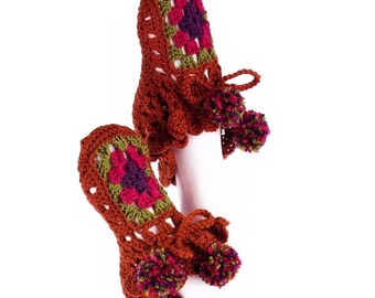Crochet Slipper Pattern PDF Instant Digital Crochet Slipper Boots Download Easy-on Booties