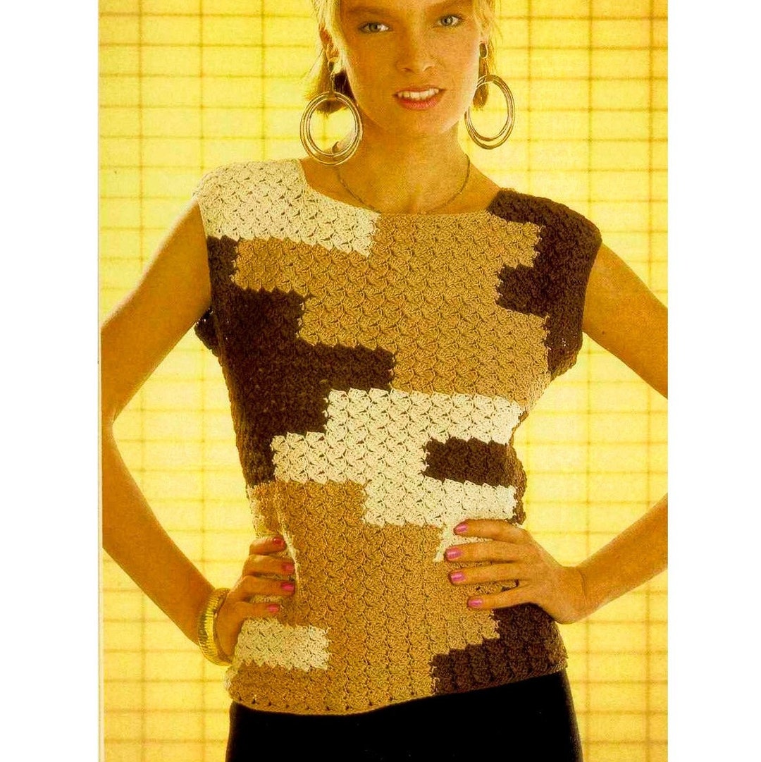 Mosaic Crochet Pattern PDF Instant Digital Summer Crochet Top Pattern