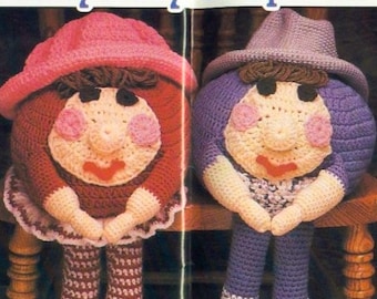 Crochet Doll PATTERNS - Amigurumi Doll Crochet PATTERN - Roly-Poly Dolls PATTERNS - Vintage Crochet Pattern