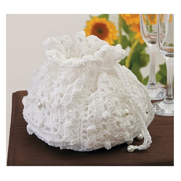 Crochet Pattern Victorian Bride's Pouch PDF Instant Digital Bride Bag Download Crochet Pouch Granny Square