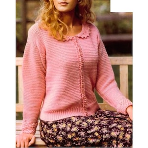 Beginner CROCHET PATTERN, Cardigan Pattern, Crochet Cardigan with Buttons Easy Pattern, Sweater, Jacket, Pullover, Instant Download Pdf