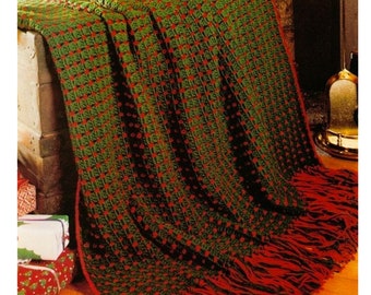 Beginner CROCHET PATTERNS, Crochet Blanket Pattern, Crochet Christmas Blanket Pattern, Mosaic Crochet Patterns, pdf Instant Download
