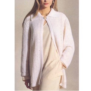 Cardigan Sweater PATTERN, CROCHET Pattern Cardigan, Sweater Women Crochet Pattern, Pullover Pattern Top Crochet Cardigan, Digital Download