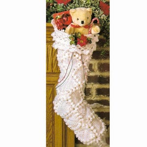 Christmas Stocking CROCHET PATTERN, Crochet Christmas Patterns, Christmas Decor, Victorian Stocking, pdf Crochet Pattern, English Only