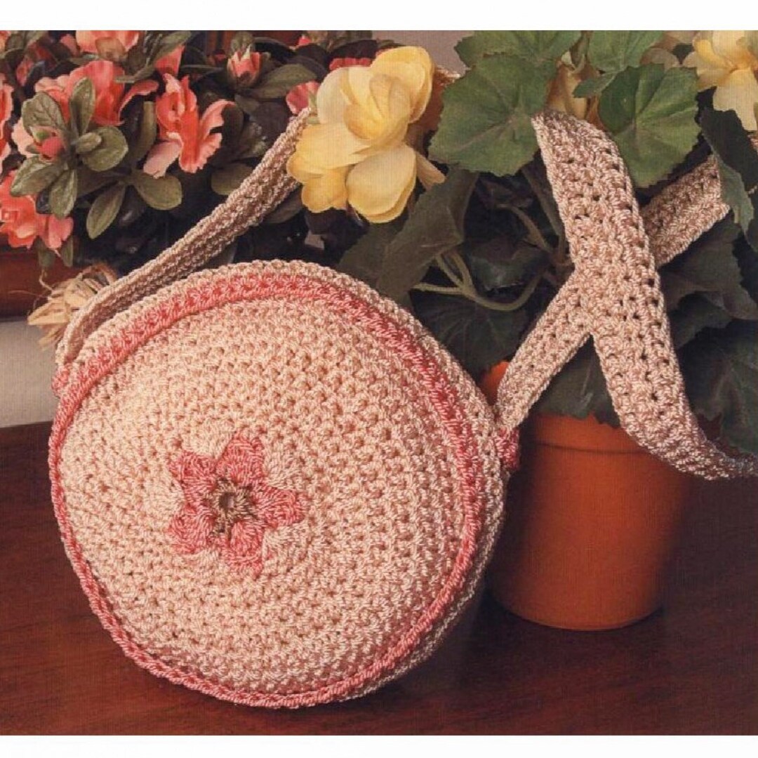 Crocheted Bag PATTERN, Round Purse With Mandala, Small Crossbody Bag ...