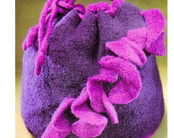 Bucket Bag CROCHÊ PADRÃO - Felted Bucket Bag pdf Padrão - Vintage Crochet Pattern - Bucket Tote Bag Crochet Pattern