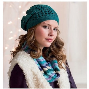 Crochet Slouchy Hat Pattern PDF Instant Digital Crochet Cowl Patterns Download Crochet Cowl Scarf