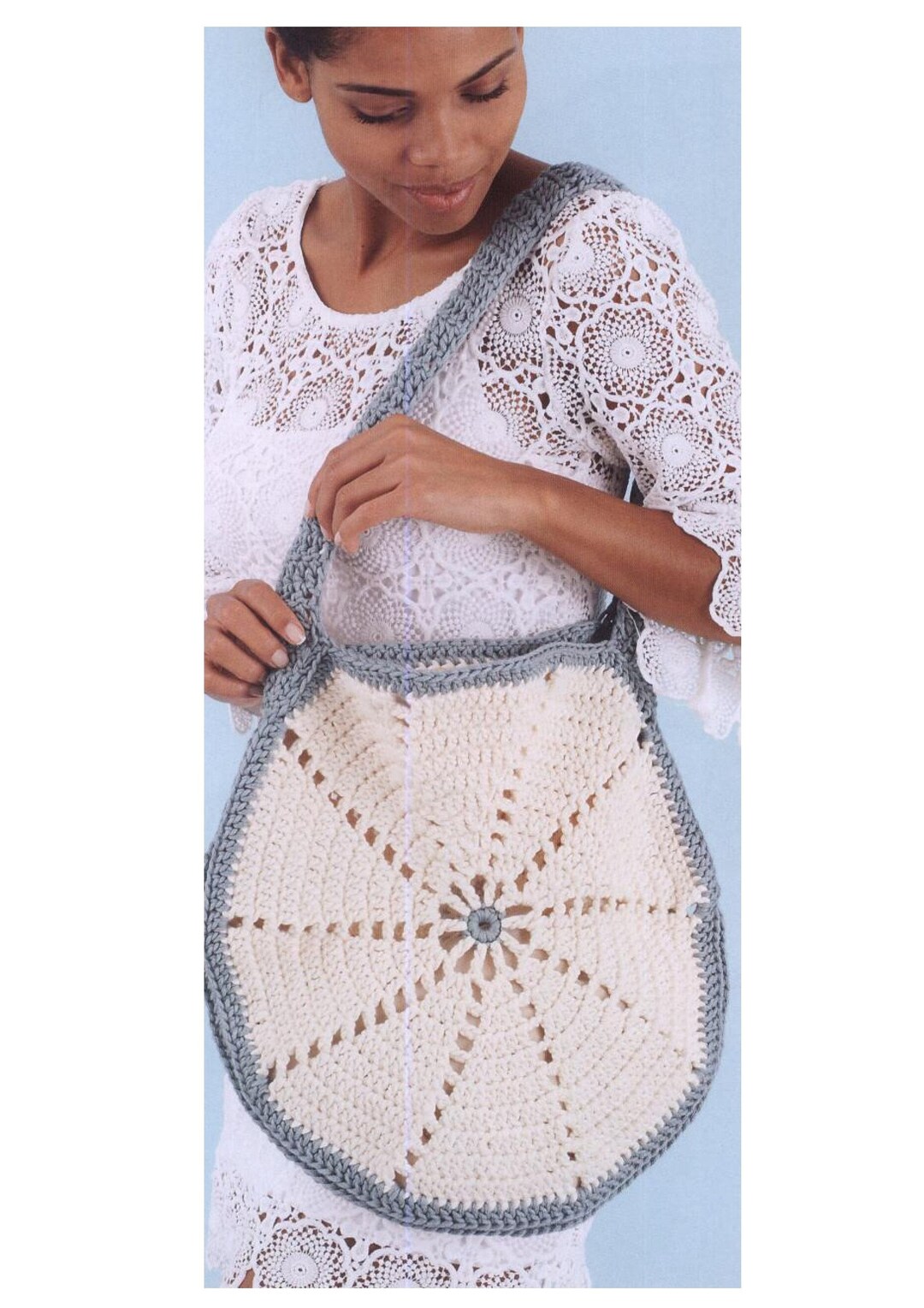 Crochet Pattern Round Mandala Boho Bag Crochet Handbag PDF Instant ...