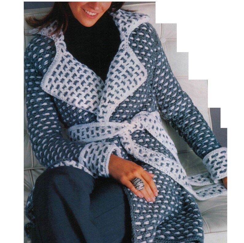 Mosaic Crochet Pattern PDF Instant Digital Crochet Jacket Etsy Canada
