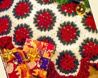 Christmas Tree Skirt PATTERN - Victorian Tree Skirt CROCHET Pattern PDF - Vintage Christmas Crochet Pattern