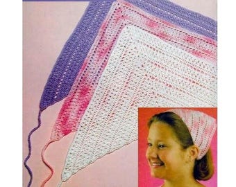 Bandana Muster, Einfache Häkelanleitung, Bandana Häkelanleitung, Einfaches Häkeln Bandana, Häkeln Dreieck Bandana, PDF Nur auf Englisch