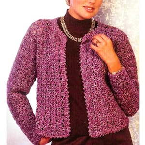 Crochet PATTERN, Crochet Cardigan Pattern Top PDF, Sweater Women Crochet Pattern, Pullover Pattern Top, Women&#39;s Vintage, Digital Download