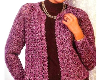 Häkelanleitung, Häkeljacke, Strickjacke, Häkelanleitung, PDF, Häkelanleitung, Pullover für Frauen, Vintage, digitaler Download