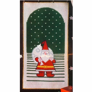 Christmas Wall Hanging CROCHET PATTERN, Crochet Home Decor, Winter Crochet Pattern, Santa Crochet, Winter Lover Gift, Instant pdf Download