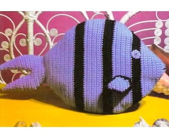 Fish Crochet PATTERN - Pillow Crochet PATTERNS - Vintage Crochet Pattern - PDF Vintage - Easy Crochet Pattern