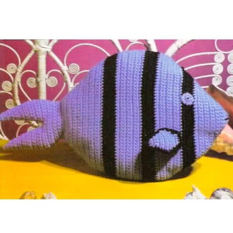 Fish Crochet PATTERN Pillow Crochet PATTERNS Vintage Etsy