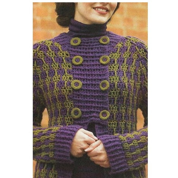 Plus Size Coat Pattern PDF Instant Digital Crochet Cardigan Pattern ...
