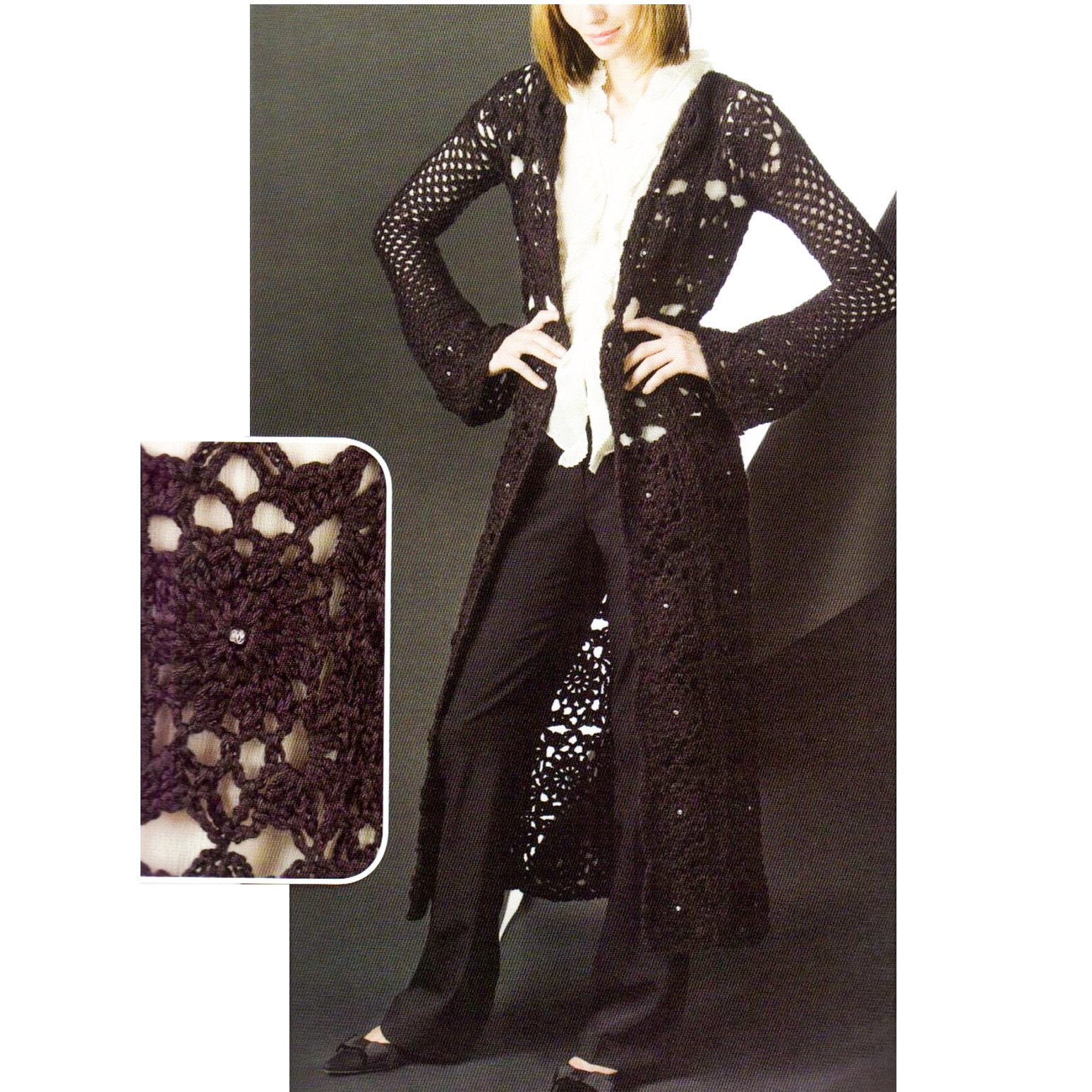 Long black deals duster cardigan sweater