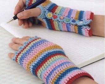 Crochet Pattern Fingerless Gloves PDF Instant Digital Patterns Crocheted Download Crochet Pattern Gloves