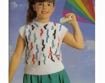 Little Girl Summer Top CROCHET PATTERN, Girl Crochet Top Pattern, Beautiful Crochet Top, Crochet Pullover, Girls Crochet, pdf, English Only