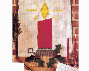 CROCHET Wall Hanging, pdf PATTERN, Wall Hanging Pattern, Wall Candle Pattern, Crochet Decor, Crochet Dear, Christmas Décor, Instant Download