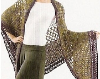 Shawl Pattern, Women's Triangle Shawl Scarf Pattern, pdf Instant Download, CROCHET PATTERN, Vintage Crochet