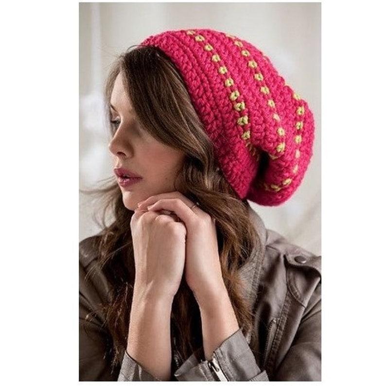 Slouchy Hat Crochet Pattern PDF Instant Digital Crochet Hat Patterns ...