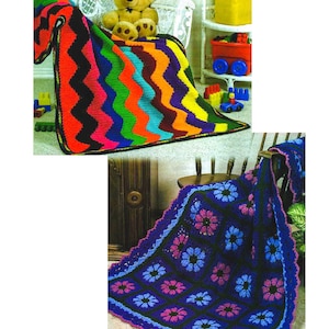 Baby Blanket PATTERNS Crochet - Crochet Chevron Baby Blanket - Vintage Crochet Patterns - PDF Retro Crochet Patterns