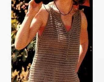 Meshed CROCHET Top PATTERNS, Mesh Crochet Top Patterns, Easy Mesh Crochet Top, Mesh Vest Crochet Pattern, Beach Wear, pdf English Only