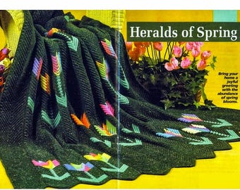 Patrón de Manta de Flores a Crochet, Patrón de Flor a Crochet, Mantas de Flores a Crochet, Patrón de Manta, Edición Otoño, pdf Solo en inglés