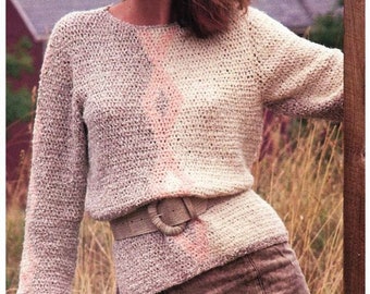 CROCHET Jumper PATTERN, Crochet Sweater, Crochet Tunic Pattern, Long Sleeve Crochet Pullover Pattern, Vintage, Pdf Instant Digital Download