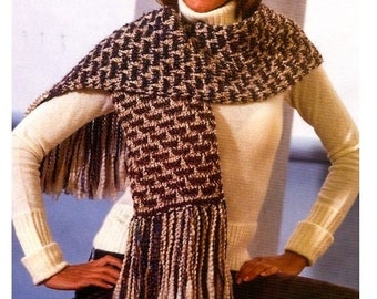 Mosaic CROCHET PATTERN - Crochet Scarf Patterns - Vintage Crochet Pattern - Crochet Pattern pdf - pdf instant digital