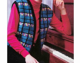 CROCHET Vest PATTERNS, Crochet Vest Pattern for Women, Crochet Sweater Vest Pattern, Ladies Crochet Waistcoat, Womens Wests pdf English Only